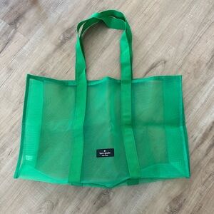 Kate Spade Large Green Summer Mesh Tote Bag